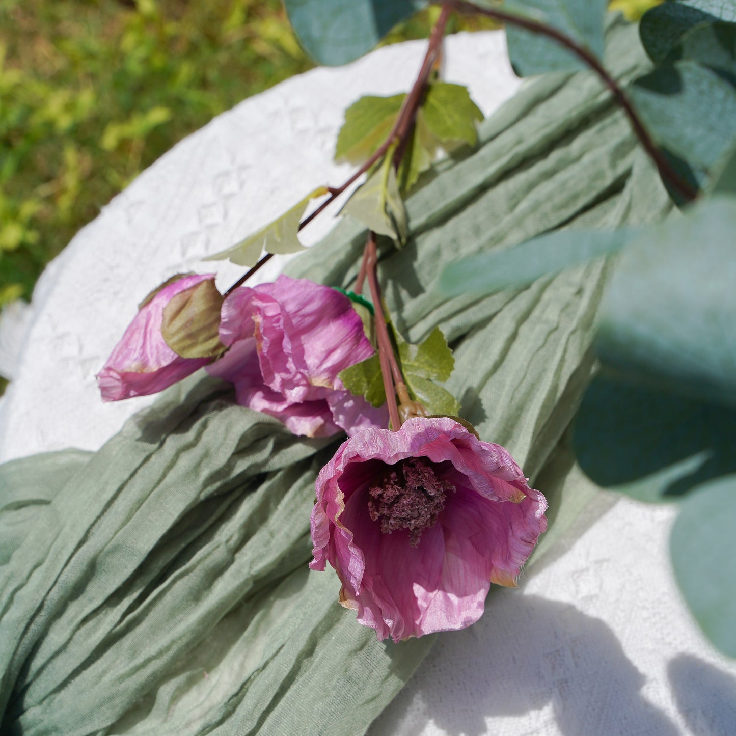 3-Head Oil Painting Poppy - Purple 3头油画罂粟-紫色