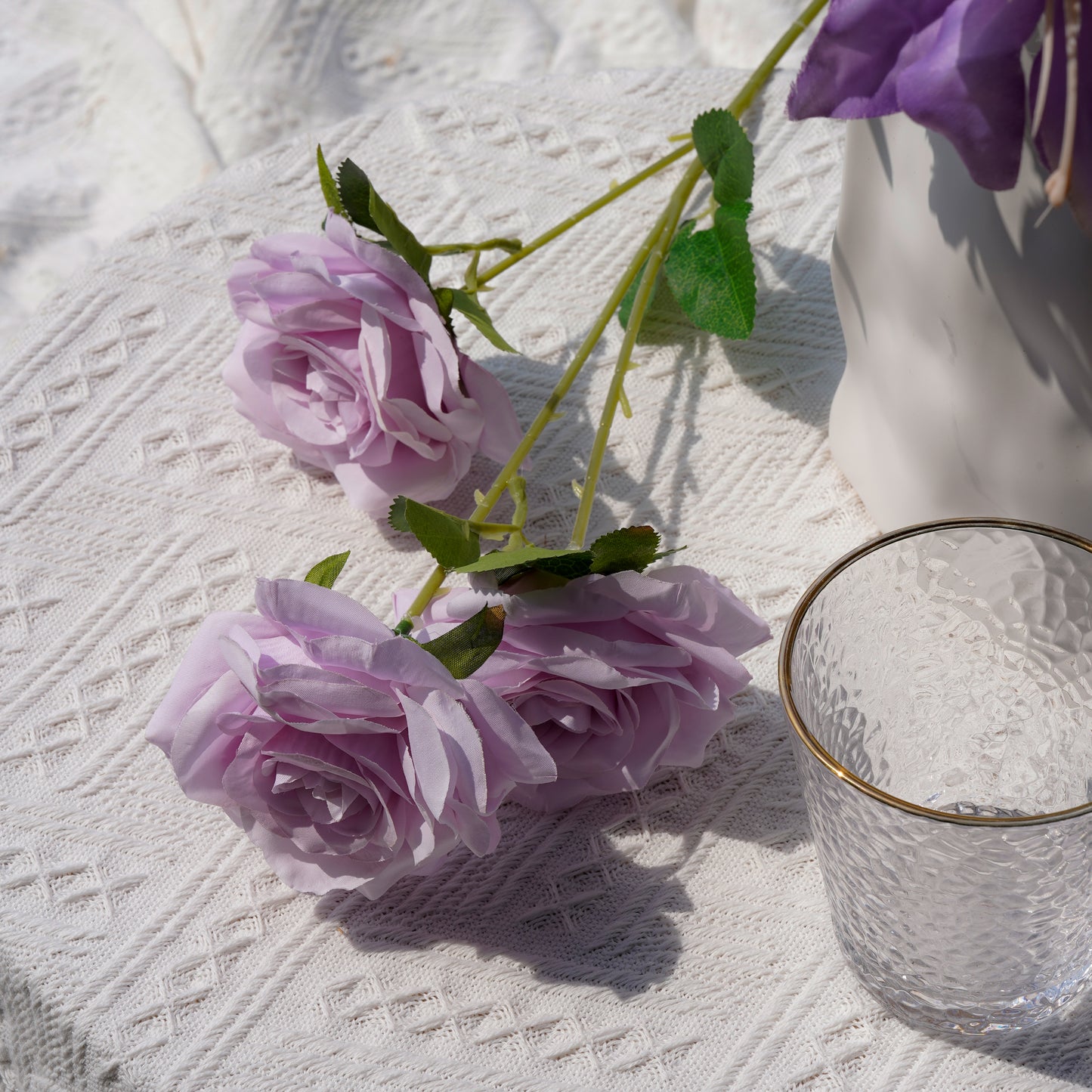 3 stems of Diamond Rose - Light Purple3头钻石玫瑰-浅紫