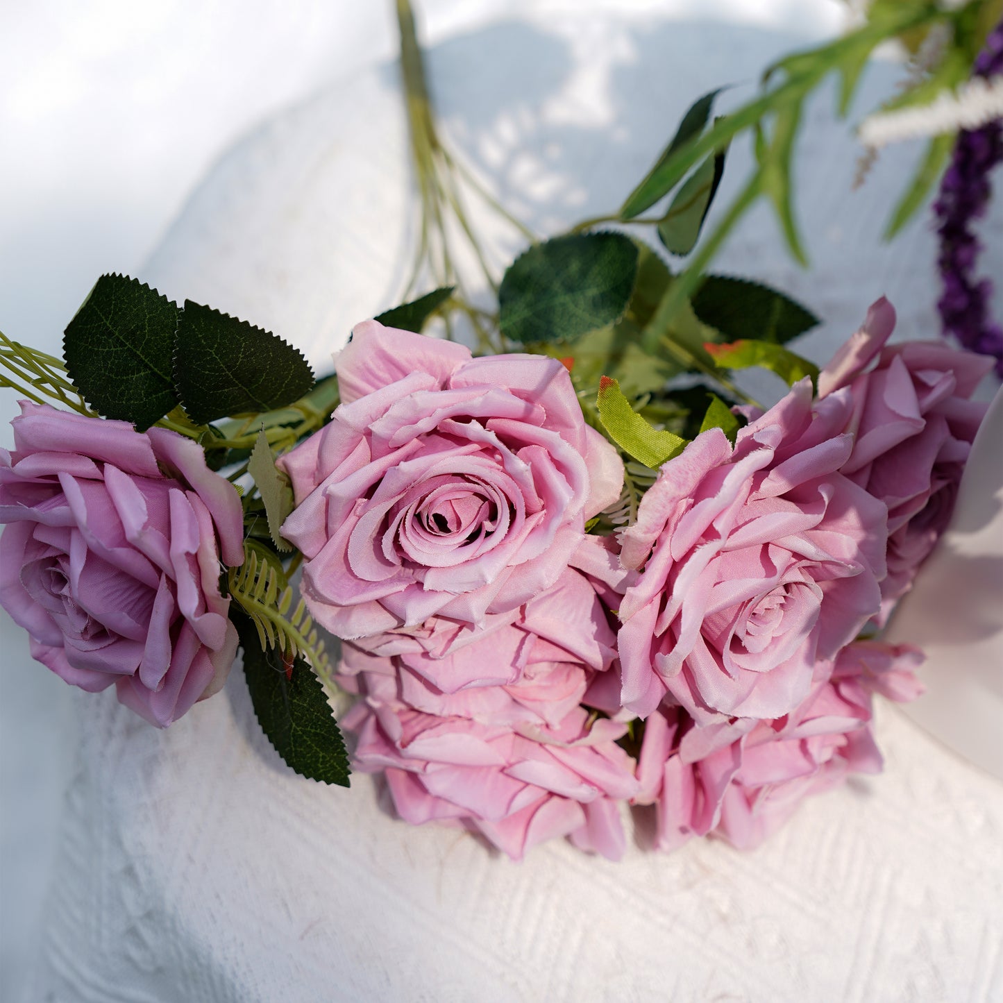 7 stems of Garden Rose - Mocha Pink7头情人大角玫-豆沙粉