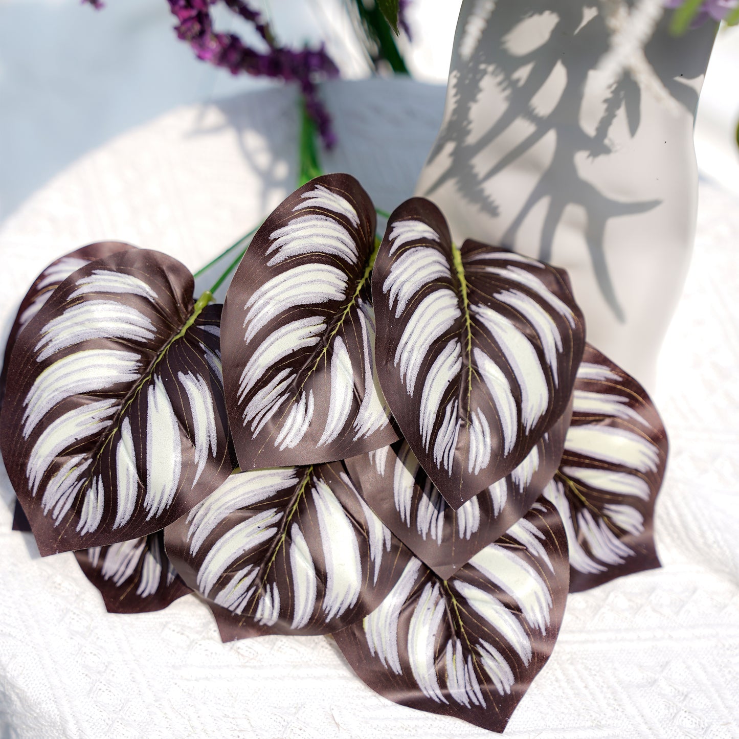 9-branch Mango Bamboo Yam Leaf - Purple9叉芒果竹芋叶-紫