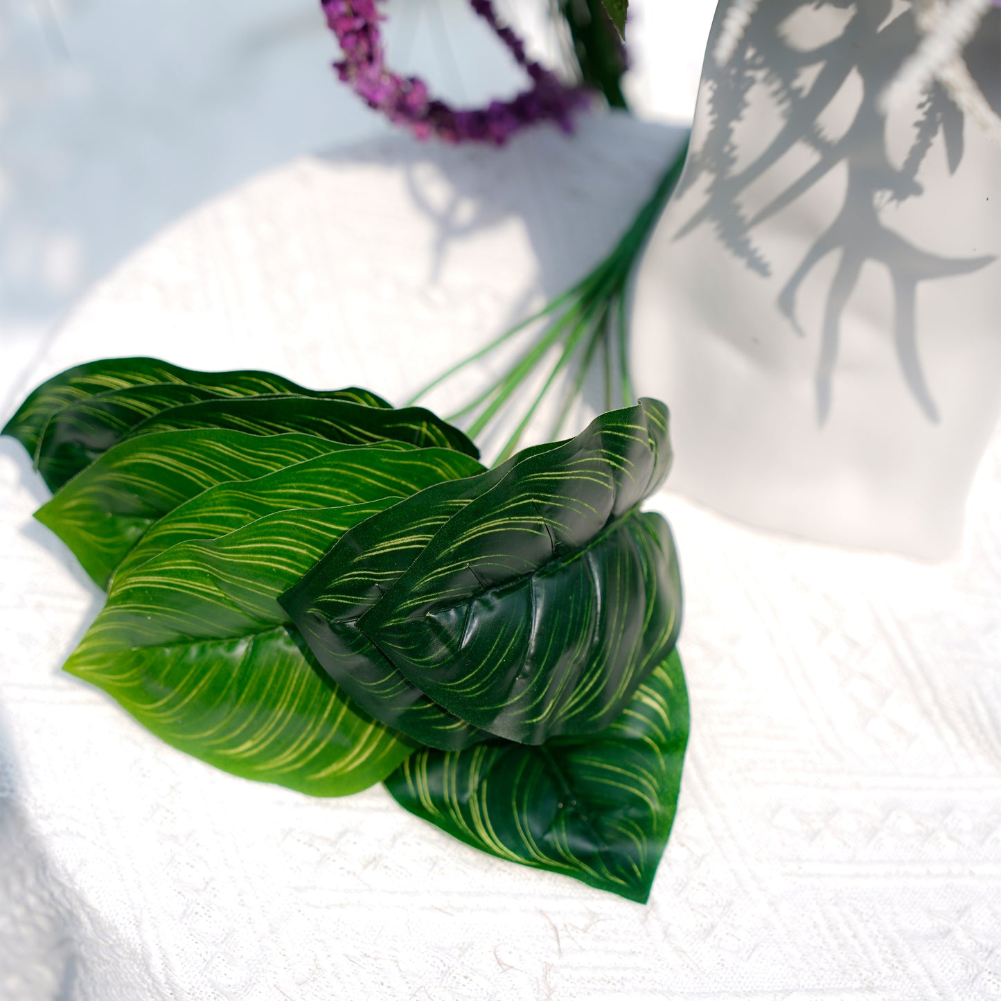 9-branch Green Spotted Bamboo Yam - Green9叉绿斑点竹芋-绿