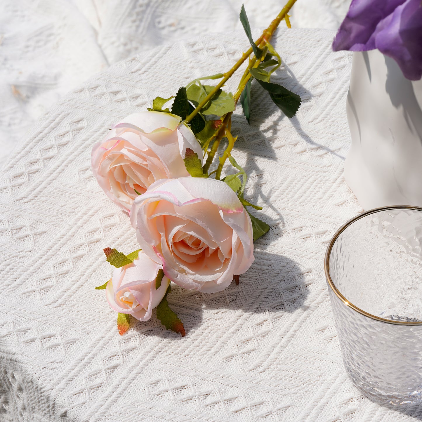 3 stems of Empress Rose - Light Pink3头皇妃玫瑰-浅粉