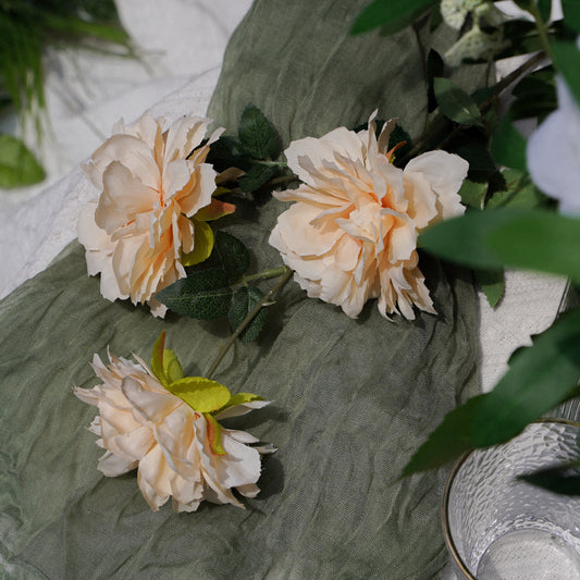 3-Head Small Peony - Champagne3头小牡丹-香槟色