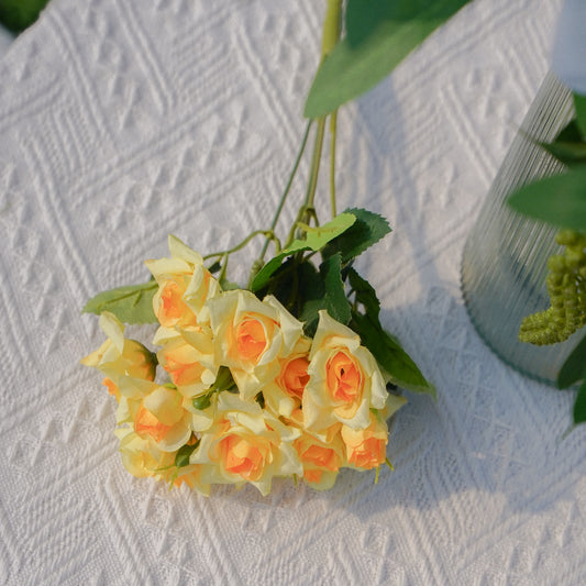 Oil Painting Curled Edge Rose - Yellow 油画卷边玫瑰-黄色