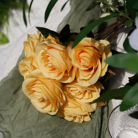 9-Headed Rose -Yellow玫瑰花9头-黄色
