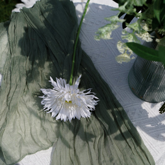 Single Stem Drawn African Chrysanthemum - Cream Color 单枝拉丝非洲菊-奶油色